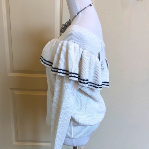 SELF-PORTRAIT off shoulder sweater - Picture 4 of 16